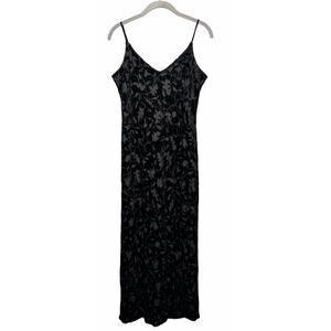 KOJI YOHJI Black Y2k Whimsigoth Sleeveless Vintage Velvet Burnout Maxi Dress M